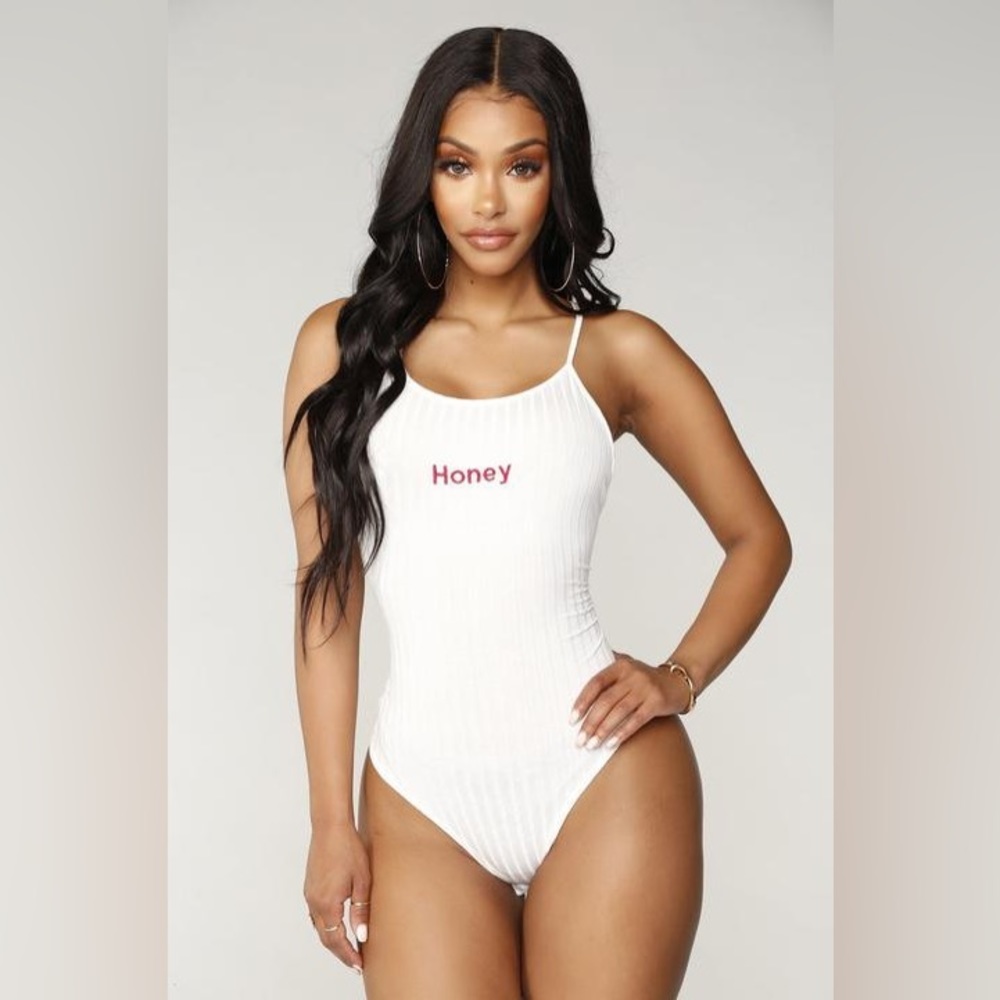 NEW White Embroidered Bodysuit